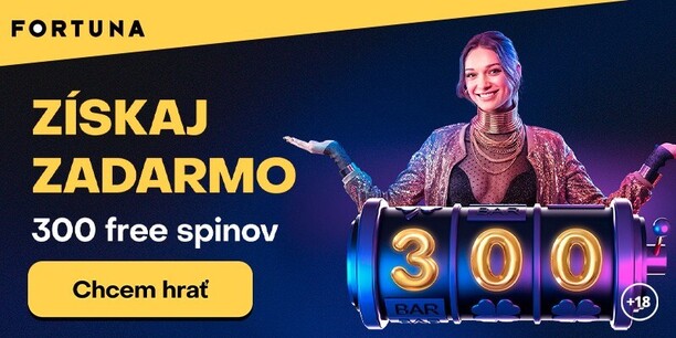 Kliknite a získajte Fortuna bonus 300 free spinov