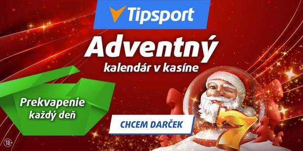 Tipsport adventný kalendár v kasíne – bonusy každý deň