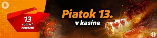 Piatok 13. decembra v online kasíne Tipsport